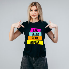 Buch Lover's Eat Sleep Read Repeat T-Shirt