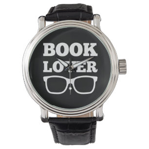 Buch Lover's Typografie Reading Glasses Armbanduhr