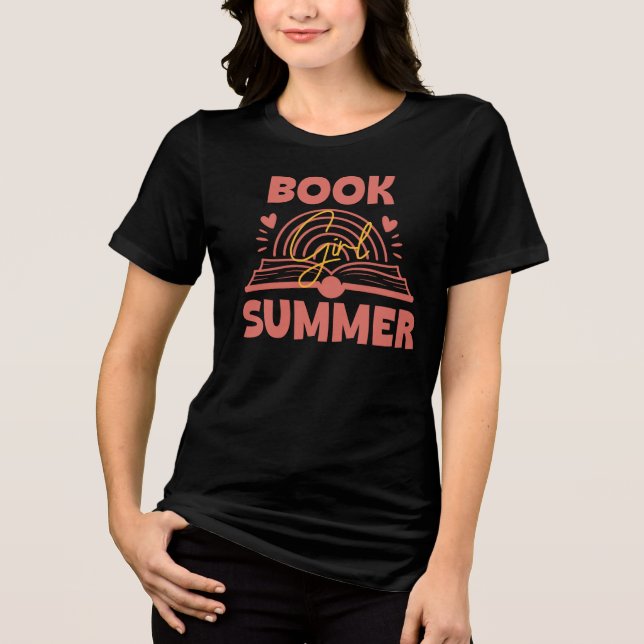 Buch Mädchen Sommer, Büchermädchen Sommer  Tri-Blend Shirt (Vorderseite)