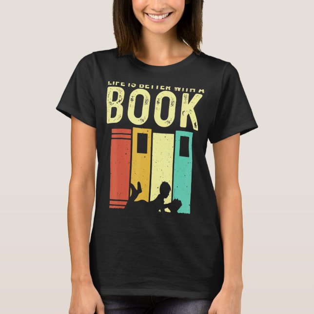 Buch Männer Frauen lesen Leser Bibliothekar T-Shirt (Vorderseite)
