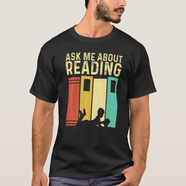 Buch Männer Frauen lesen Leser Bibliothekar T-Shirt (Vorderseite)
