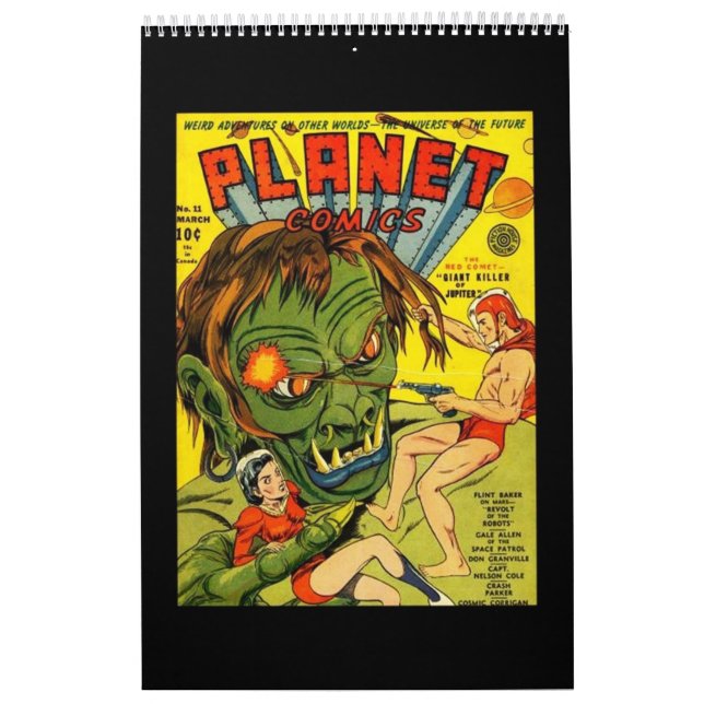 Buch mit 14 Vintagen Comic-Buchübersichten Kalender