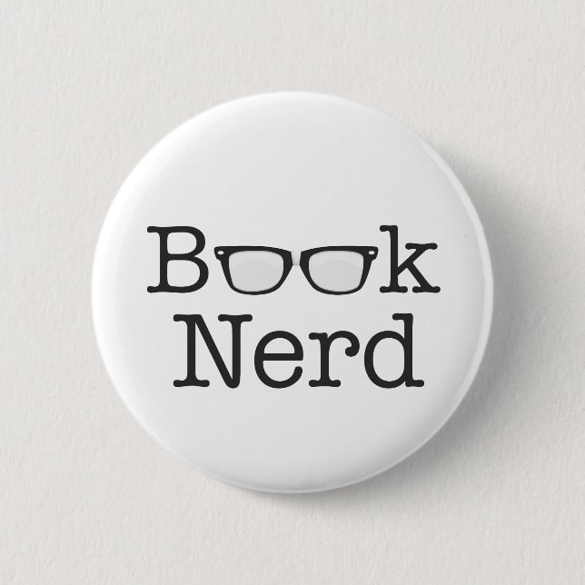 Buch-Nerd-lustiger Schauspiel-Text Button (Vorderseite)