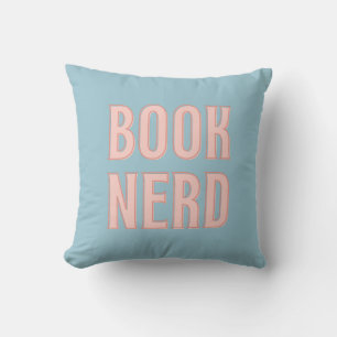 Buch Nerd-Typografie-Leser Blau Kissen