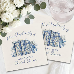 Buch neues Kapitel Wildflower-Junggesellinnenabsch Serviette