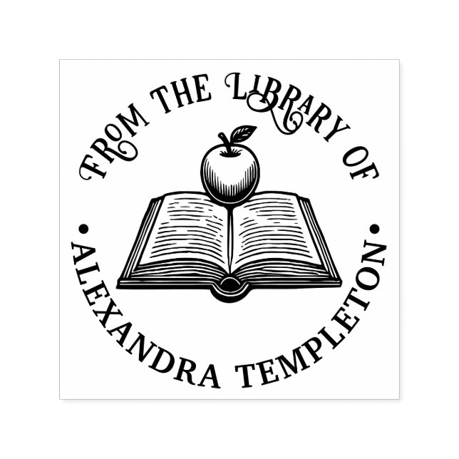 Buch öffnen mit Apple #1P mit dem Bibliotheksnamen Permastempel (Design)