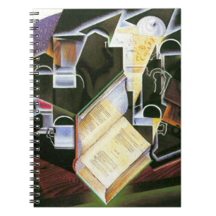 Buch, Pfeife und Brille, Juan Gris, Vintage Kubism Notizblock