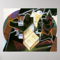 Buch, Pipe und Brille, Juan Gris, Vintager Kubismu