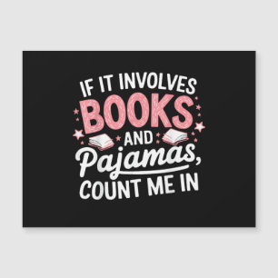 Buch & Pyjama Humorvoller Bücherliebhaber Lustiges Magnetkarte