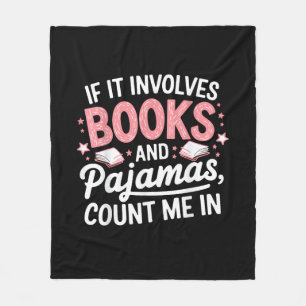 Buch & Pyjama Humorvoller Buchliebhaber Lustiges L Fleecedecke