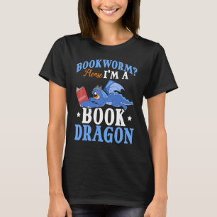 Buch Reading Fantasy Creature Niedlich Book Dragon T-Shirt