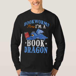 Buch Reading Fantasy Creature Niedlich Book Dragon T-Shirt