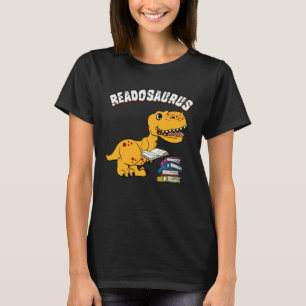 Buch Readosaurus Dinosaur Bücherbibliothek Lesen T-Shirt