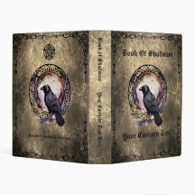 Buch Schatten Grimoire Magical Raven Shabby Gray