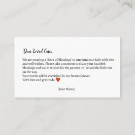 Buch Segen Herbst Teddy Bear Baby Shower Begleitkarte