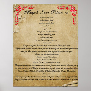 Buch Shadows MAGICK LIEBE POTION Nr. 9 Poster