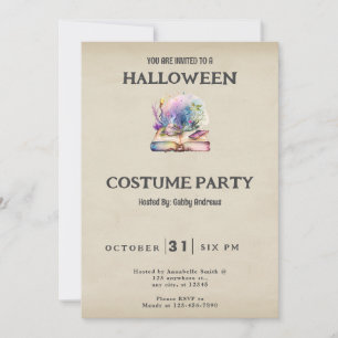 Buch Shadows Pastel Smoke Vintag Halloween Einladung