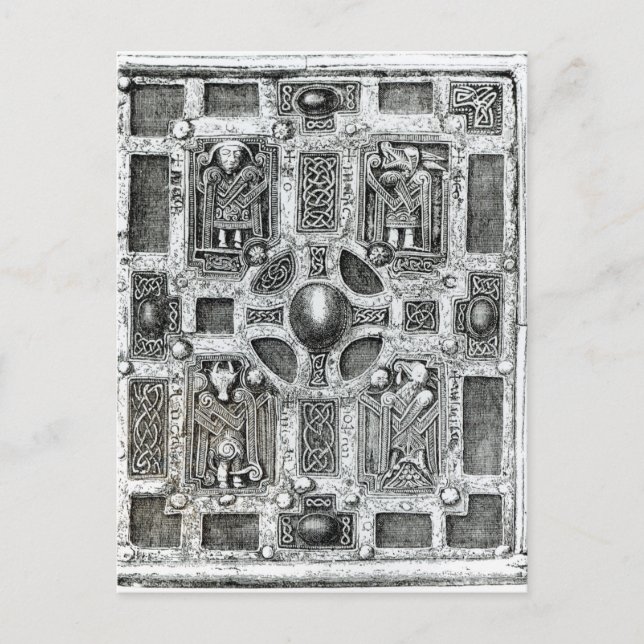 Buch-Shrine oder Cumdach von Molaise, c.1001-1025 Postkarte (Vorderseite)