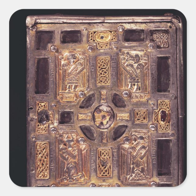 Buch-Shrine oder Cumdach von Molaise, c.1001-25 Quadratischer Aufkleber (Vorderseite)