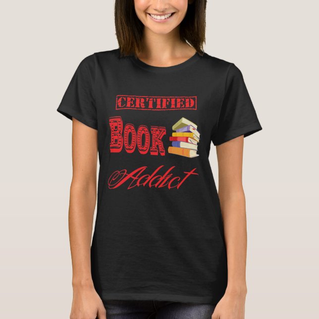Buch-Süchtigdunkelheit T-Shirt (Vorderseite)