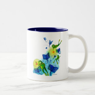 Buch-Taucher-Tasse Zweifarbige Tasse