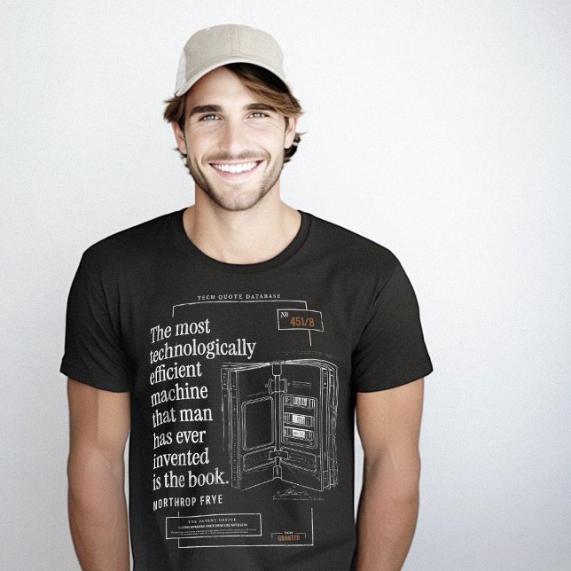 Buch-Tech-Zitat für Geeks-Nerd Zeichnend Patent T-Shirt (Book Tech Quote for Geeks Nerds Patent Drawing T-Shirt)