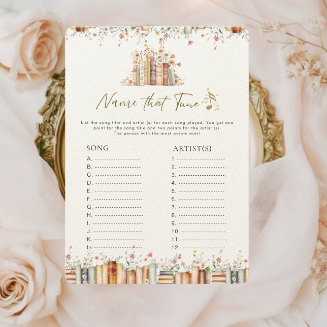 Buch Theme Name that Tune Brautparty Game (Von Creator hochgeladen)