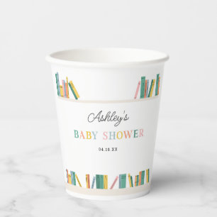 Buch Theme Storybook Baby Shower Pappbecher