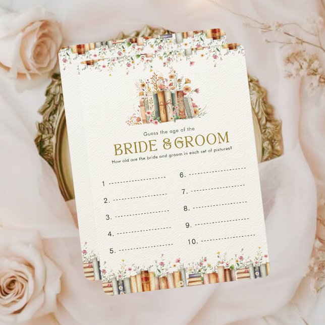 Buch-Themed Guess the Age Bride & Groom Game (Von Creator hochgeladen)