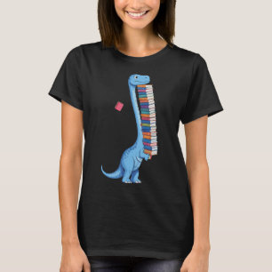 Buch tragender Dinosaurier liest Dino T-Shirt