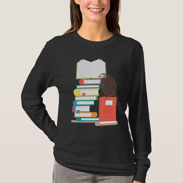 Buch Tshirts Bird Reading Books Funny Garening (Vorderseite)