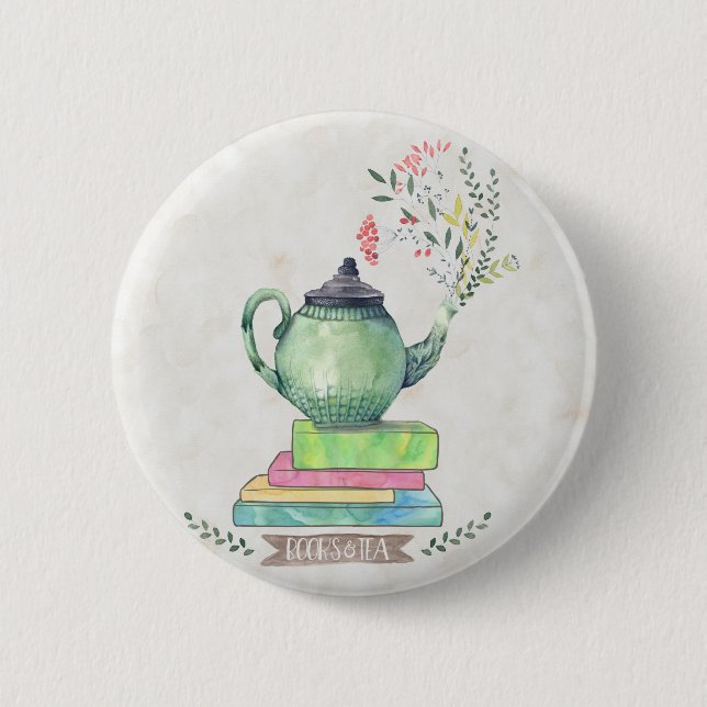 Buch- u. Teeknopf Button (Vorderseite)