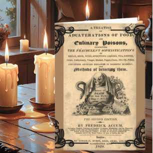 Buch über kulinarische Gifte aus dem Jahr 1820, an Karte