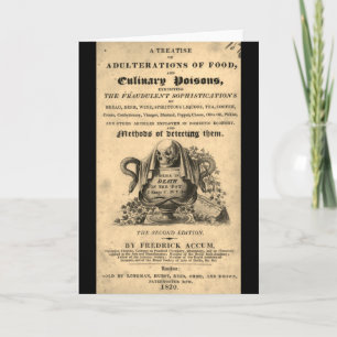 Buch über kulinarische Gifte aus dem Jahr 1820, an Karte