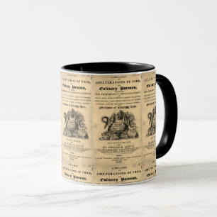 Buch über kulinarische Gifte von 1820 Antique-Schä Tasse
