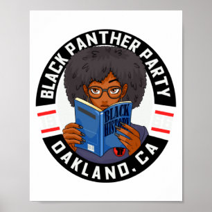 Buch über schwarze Geschichte Panther Partei gebil Poster