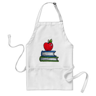 Buch und Apfel Schürze