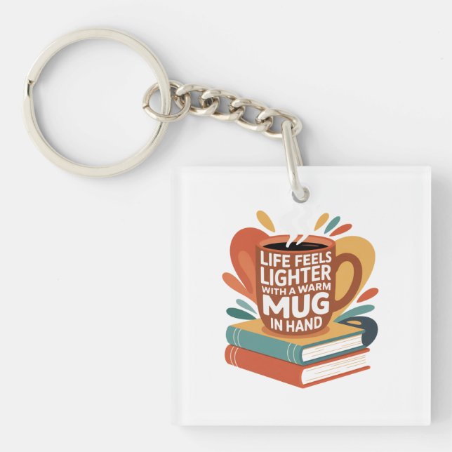 Buch und Brew Bliss Schlüsselanhänger (Vorderseite)