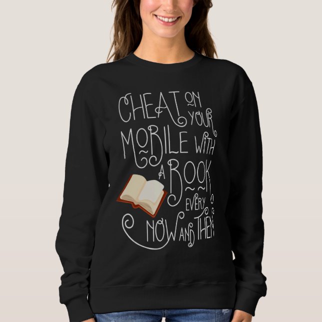 Buch und Buchwurm Sweatshirt (Vorderseite)