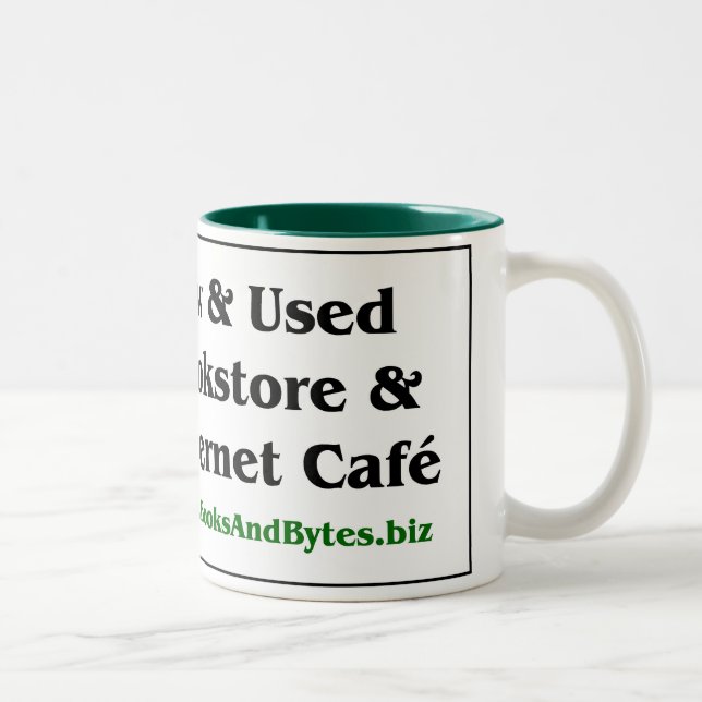 Buch- und Byte-Tasse Zweifarbige Tasse (Rechts)