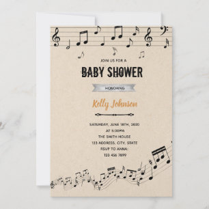 Buch- und Musik-Shower-Party Einladung