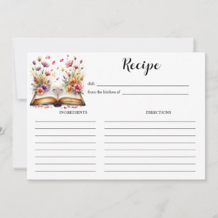 Buch- und Ring-Themen Elegante Rezeptkarte Einladung