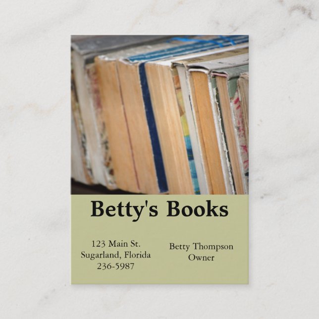 Buch-Visitenkarten Visitenkarte (Vorderseite)