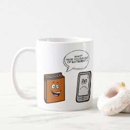 Buch vs. E-Book Kaffeetasse