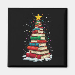 Buch Weihnachtsbaum Buchliebhaber Lehrer Bibliothe Magnet