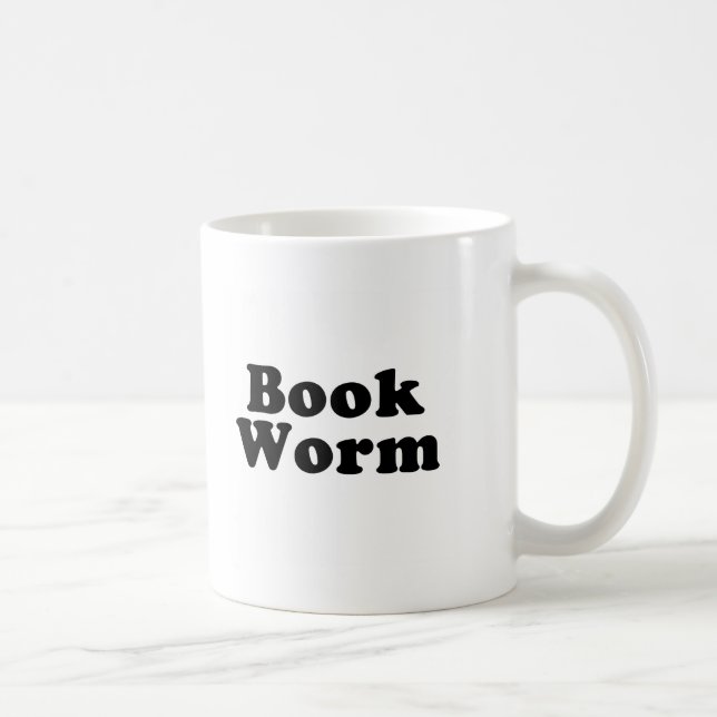Buch-Wurm-Kaffee-Tasse Kaffeetasse (Rechts)