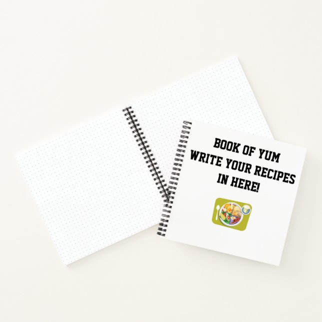 "Buch Yum" Rezept Buch (Innenseite)