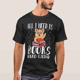 Buch Zitat Katze Wortspiel Buch Lesen Text Design T-Shirt