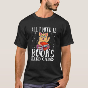 Buch Zitat Katze Wortspiel Buchlesen Ext Design T-Shirt