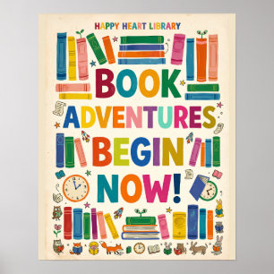 Buchabenteuer-Bibliotheksplakat Poster